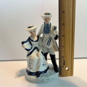 Vintage blue and white porcelain couple